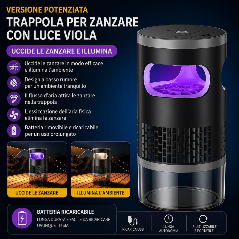 Zapper Zanzare con Luce Notturna
